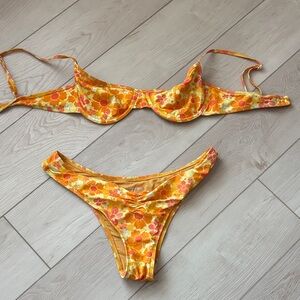 Blackbough Floral Yellow Bikini